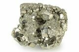 Striated, Pyrite Crystal Cluster - Peru #238877-1